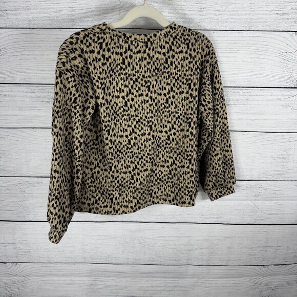 Zara Leopard Ribbed Matching Animal Print Set Size 7 - Picture 3 of 10